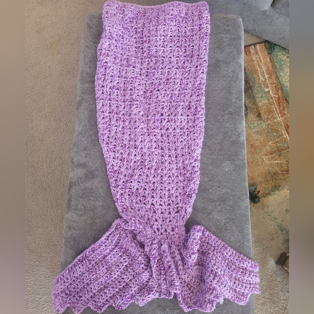 Kid sized crochet Mermaid tail/blanket